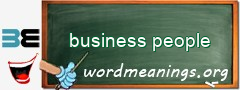 WordMeaning blackboard for business people